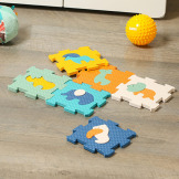 PIERWSZE PUZZLE piankowe zwierzątka układanka 2D i 3D mini mata LUDI 10m+