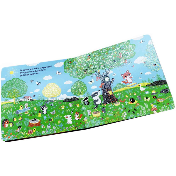 DRZEWO Niesamowity spacer Akademia Mądrego Dziecka książeczka kartonowa z przesuwnymi elementami Nathalie Choux