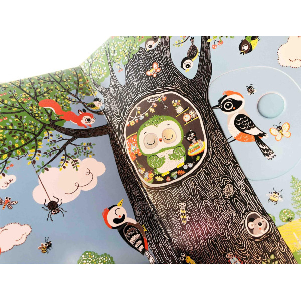 DRZEWO Niesamowity spacer Akademia Mądrego Dziecka książeczka kartonowa z przesuwnymi elementami Nathalie Choux