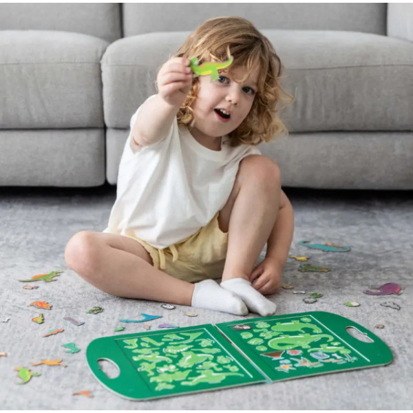 DINOZAURY przenośna układanka magnetyczna Tiger Tribe 3+