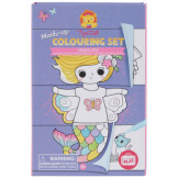 PRZEBIERANKI zestaw kolorowanek z pisakami MIX and MATCH zestaw kreatywny Tiger Tribe 4+