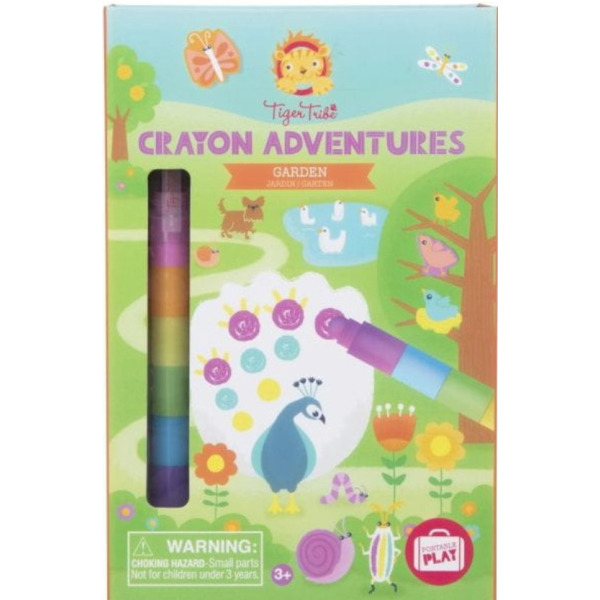 OGRÓD zestaw kolorowanek z kredkami zestaw kreatywny Tiger Tribe 3+