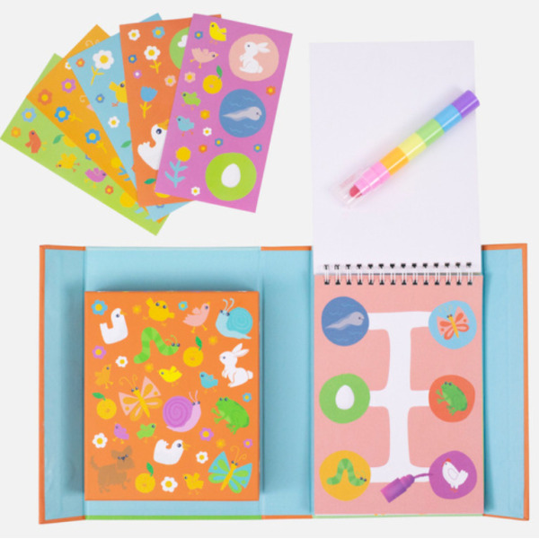 OGRÓD zestaw kolorowanek z kredkami zestaw kreatywny Tiger Tribe 3+