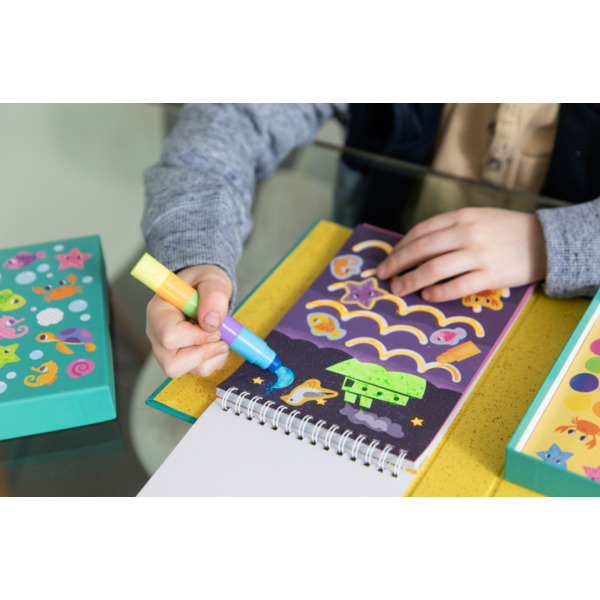 PLAŻA zestaw kolorowanek z kredkami zestaw kreatywny Tiger Tribe 3+