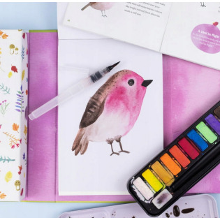 AKWARELE zestaw kolorowanek z farbkami akwarelowymi zestaw kreatywny Tiger Tribe 8+