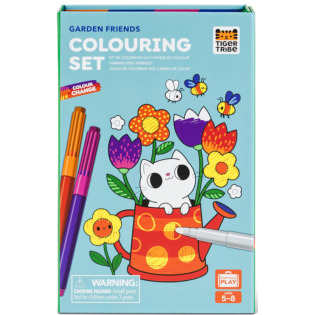 PRZYJACIELE Z OGRODU kolorowanki z pisakiem zmieniającym kolor zestaw kreatywny Tiger Tribe 5+