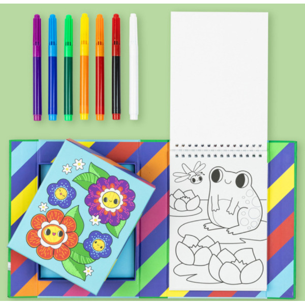 PRZYJACIELE Z OGRODU kolorowanki z pisakiem zmieniającym kolor zestaw kreatywny Tiger Tribe 5+