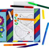 PRZYJACIELE Z OGRODU kolorowanki z pisakiem zmieniającym kolor zestaw kreatywny Tiger Tribe 5+