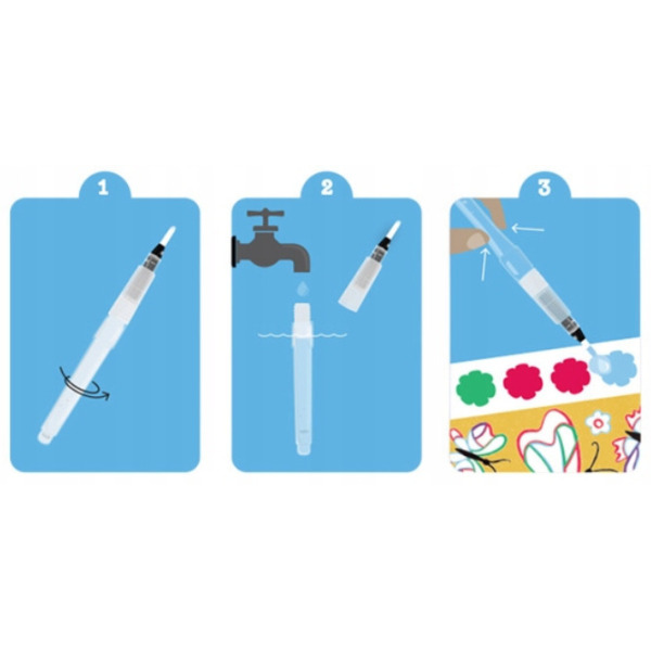 KWIATY I MOTYLE kolorowanka akwarelowa w przenośnej teczce Tiger Tribe 4+