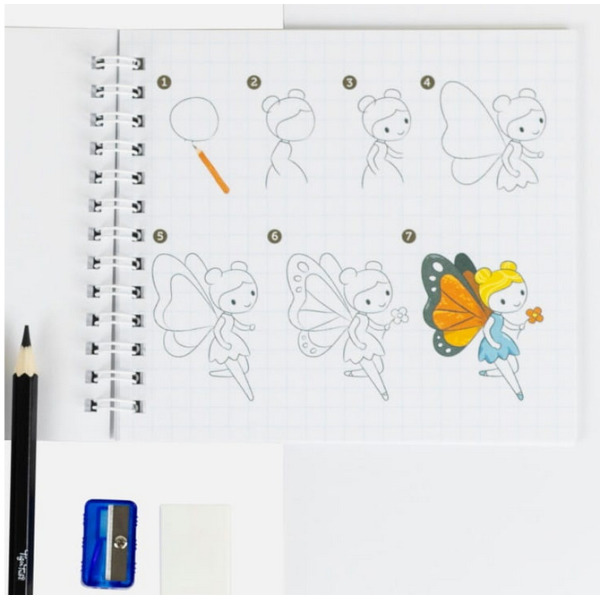 BAŚNIOWA FANTAZJA zestaw do nauki rysowania Tiger Tribe 5+