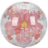 RÓŻOWA PIŁKA PLAŻOWA 3D Pink Flowers 35 cm Little Dutch 2+