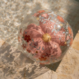 RÓŻOWA PIŁKA PLAŻOWA 3D Pink Flowers 35 cm Little Dutch 2+