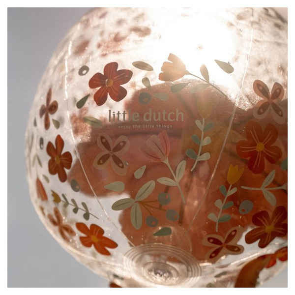 RÓŻOWA PIŁKA PLAŻOWA 3D Pink Flowers 35 cm Little Dutch 2+