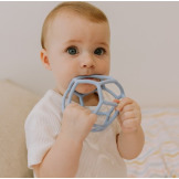 SENSORYCZNE PIŁKI dwuelementowy silikonowy gryzak Blue & Mint Jellystone 0+