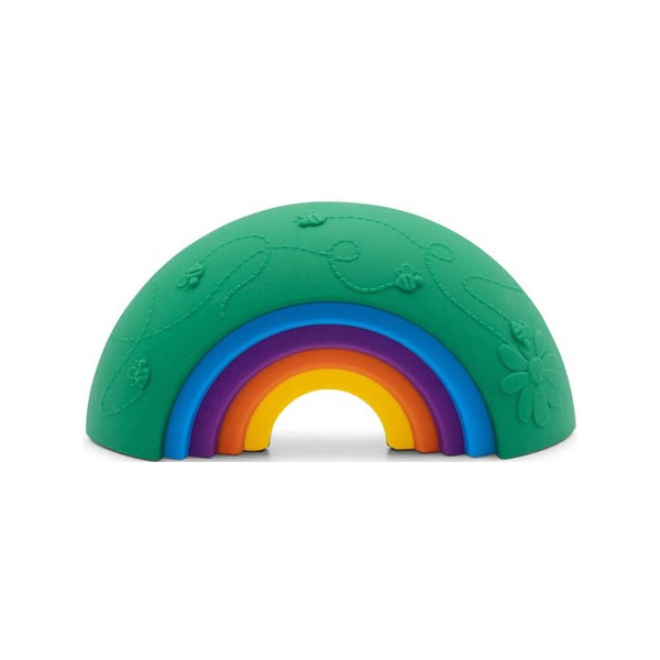 TĘCZA SENSORYCZNA silikonowa układanka Over the rainbow Bright 5 el. Jellystone 9m+