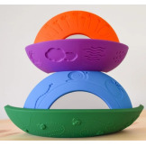 TĘCZA SENSORYCZNA silikonowa układanka Over the rainbow Bright 5 el. Jellystone 9m+