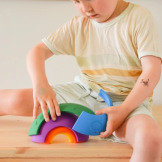 TĘCZA SENSORYCZNA silikonowa układanka Over the rainbow Bright 5 el. Jellystone 9m+