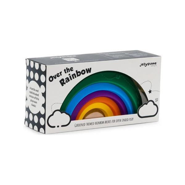 TĘCZA SENSORYCZNA silikonowa układanka Over the rainbow Bright 5 el. Jellystone 9m+