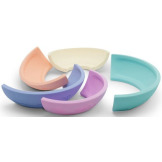 TĘCZA SENSORYCZNA silikonowa układanka Over the rainbow Pastel 5 el. Jellystone 9m+