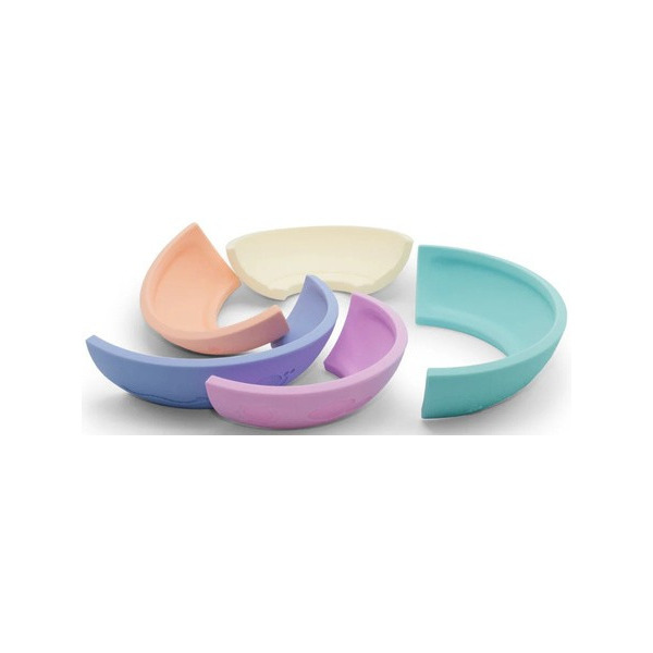 TĘCZA SENSORYCZNA silikonowa układanka Over the rainbow Pastel 5 el. Jellystone 9m+