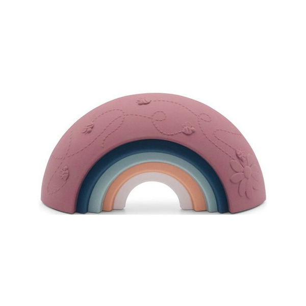 TĘCZA SENSORYCZNA silikonowa układanka Over the rainbow Earth 5 el. Jellystone 9m+