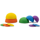 SILIKONOWE KUBECZKI miseczki do układania i do wody z tonącymi dyskami Cups Rainbow Bright 10 el. Jellystone 9m+