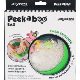 Zielony SENSORYCZNY DYSK Z FIGURKAMI A-Ku-Ku! Peekaboo, motyw Farma Jellystone 18m+