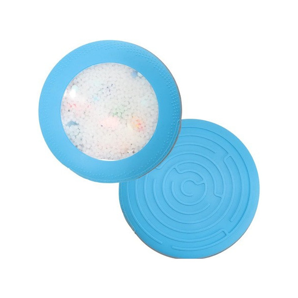 Niebieski SENSORYCZNY DYSK Z FIGURKAMI A-Ku-Ku! Peekaboo, motyw Plaża Jellystone 18m+