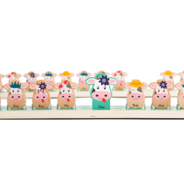 ZGADNIJ, KTÓRA KRÓWKA drewniana gra logiczna BS Toys 6+