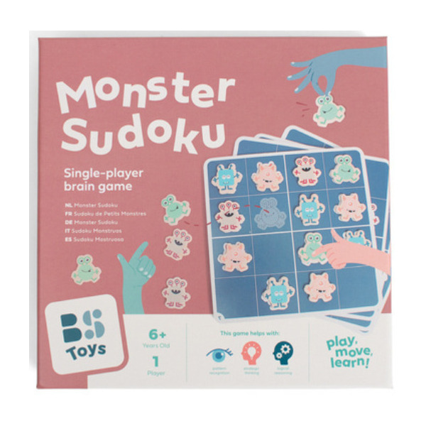 POTWORKI sudoku drewniana gra logiczna BS Toys 6+