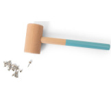 PRZYBIJANKA drewniana układanka z kartami pracy BS Toys 4+