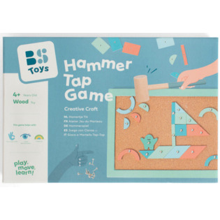 PRZYBIJANKA drewniana układanka z kartami pracy BS Toys 4+