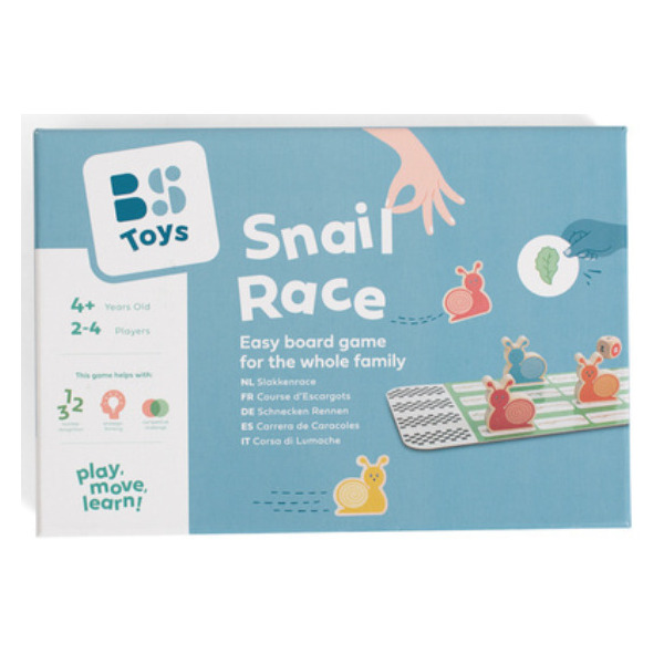 WYŚCIG ŚLIMAKÓW drewniana gra planszowa BS Toys 4+