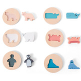 DOPASUJ KSZTAŁT drewniana układanka z figurkami BS Toys 18m+