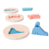 DOPASUJ KSZTAŁT drewniana układanka z figurkami BS Toys 18m+