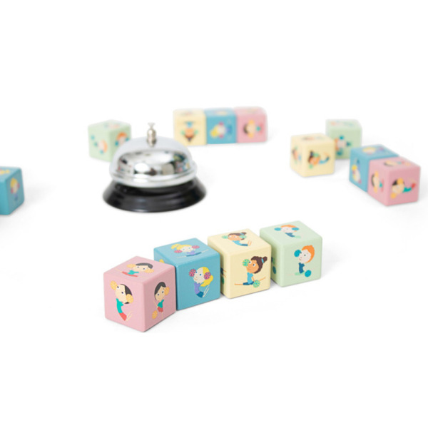 DOPASUJ KOLEJNOŚĆ drewniana gra pamięciowa z dzwonkiem BS Toys 6+