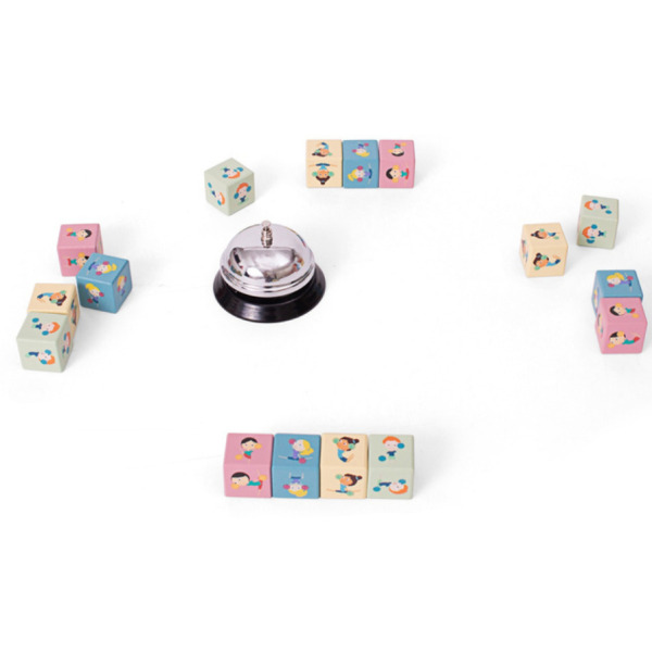 DOPASUJ KOLEJNOŚĆ drewniana gra pamięciowa z dzwonkiem BS Toys 6+