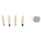 KOLOROWE PĘDZLE drewniana gra pamięciowa BS Toys 4+