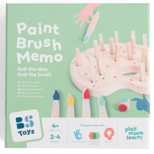 KOLOROWE PĘDZLE drewniana gra pamięciowa BS Toys 4+