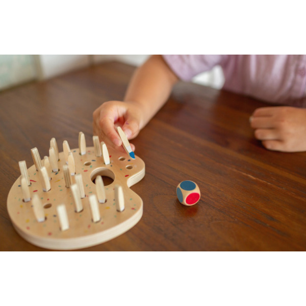 KOLOROWE PĘDZLE drewniana gra pamięciowa BS Toys 4+