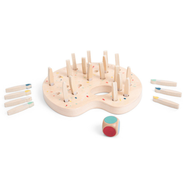 KOLOROWE PĘDZLE drewniana gra pamięciowa BS Toys 4+