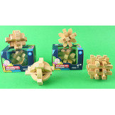 IQ puzzle drewniane łamigłówki (4 wzory) 6+