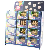 IQ puzzle drewniane łamigłówki (4 wzory) 6+