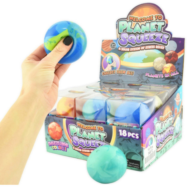 PLANETY gniotek sensoryczny mix wzorów 6 cm 3+