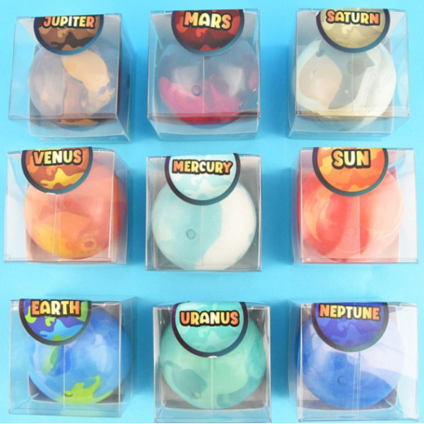 PLANETY gniotek sensoryczny mix wzorów 6 cm 3+