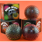 NEON sensoryczny gniotek z kulkami/fasolkami 4 kolory 7 cm 3+