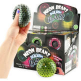 NEON sensoryczny gniotek z kulkami/fasolkami 4 kolory 7 cm 3+