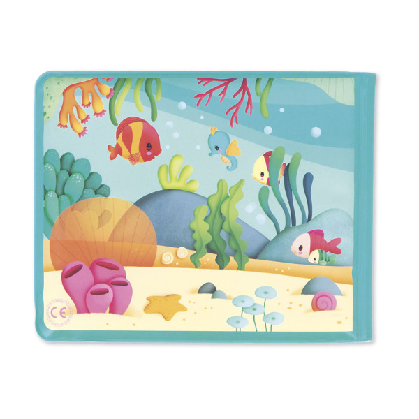 PRZYJACIELE POD WODĄ książeczka do kąpieli z 3 psikawkami JANOD 10m+