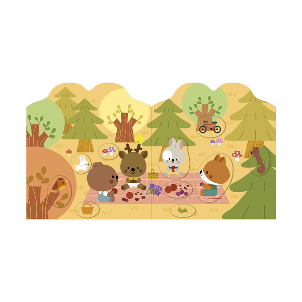 LAS książeczka do wyklejania z naklejkami JANOD 18m+