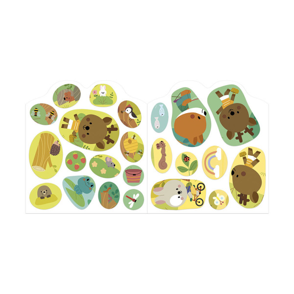 LAS książeczka do wyklejania z naklejkami JANOD 18m+